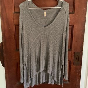 Free People sunset park thermal v neck top